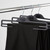 Black Plastic Trouser Hangers with Under Bars - 35.5 cm