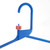 Blue Heavy-Duty Plastic Hangers with Trouser Bar and Shoulder Notches - 41.5cm