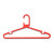 Red Heavy-Duty Plastic Hangers with Trouser Bar and Shoulder Notches - 41.5cm