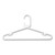 White Heavy-Duty Plastic Hangers with Trouser Bar and Shoulder Notches - 41.5cm