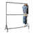 Black 2-Tier Reinforced 6ft Wide Heavy-Duty Clothes Rail