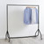 Black & Chrome Heavy-Duty Clothes Rail
