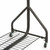 Black Heavy-Duty Clothes Rail With Top and Bottom Shelf