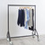 Reinforced Black Heavy-Duty Clothes Rail With Heavy Duty Wheels