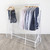 Gloss White Heavy-Duty Clothes Rail With Clear Cover