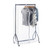 Black Heavy-Duty Clothes Rail With Clear Cover
