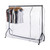 Black Heavy-Duty Clothes Rail With Clear Cover