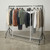 Black Heavy-Duty Clothes Rail With Clear Cover
