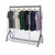 Black Heavy-Duty Clothes Rail With Clear Cover