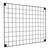 Black Grid Mesh Panel - Built-in Wall Brackets