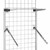 6ft Single-Sided Grid Mesh Display Bundle With 1 x Acrylic Shelf, 2 x Sloping Arms