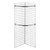 6ft Freestanding Grid Mesh Display Bundle With 2 x Panels, 2 x Hanging Rails
