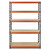 Multipurpose Freestanding Shelving Unit - Black/Orange - Up to 320Kg UDL Per Shelf - H1800 x W900 x D400 mm