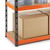 Multipurpose Freestanding Shelving Unit - Black/Orange - Up to 320Kg UDL Per Shelf - H1800 x W900 x D400 mm