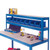 Blue 4-Level Packing Bench With Chipboard Shelves - Up To 300kg UDL