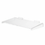Clear Acrylic Slatwall Shelf with Side Supports - W600 x D200mm