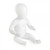 Faceless Baby Mannequin Babba 02 - Gloss White - Eco-Friendly Plastic