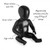 Faceless Baby Mannequin Babba 01 - Gloss Black - Eco-Friendly Plastic