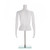 Half-Form Mannequin Top on Square Stand - Female - Matt White