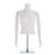Half-Form Mannequin Top on Square Stand - Male - Matt White