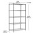 3 x 5 Tier Heavy Duty Chrome Wire Shelving Units - H1800 x D450mm