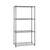 4 Tier Narrow Carbon Grey Shelving Unit - H1800 x W900 x D350mm