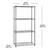 4 Tier Carbon Grey Shelving Unit - H1800 x W900 x D350mm