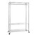 Chrome Wire Clothes Rack with Wheels - 1 x Rail & 3 x Shelves - H1875 x D450mm