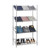 4 Tier Chrome Wire Shelving Unit with Slanted Shelves - H1600 x D450mm