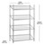 4 Tier Chrome Wire Shelving Unit with Slanted Shelves - H1800 x D450mm 4 Tier Chrome Wire Shelving Unit with Slanted Shelves - H1800 x D450mm