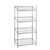 4 Tier Chrome Wire Shelving Unit with Slanted Shelves - H1800 x D450mm 4 Tier Chrome Wire Shelving Unit with Slanted Shelves - H1800 x D450mm