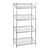 4 Tier Chrome Wire Shelving Unit with Slanted Shelves - H2100 x D450mm