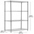 4 Tier Heavy Duty Chrome Wire Shelving Unit - H2400 x D450mm