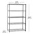 5 Tier Carbon Grey Shelving Unit - H1800 x D450mm