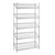 5 Tier Chrome Wire Shelving Unit with Slanted Shelves - H2100 x D450mm