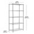 5 Tier Heavy Duty Chrome Wire Shelving Unit - H1800 x D450mm