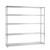 5 Tier Heavy Duty Chrome Wire Shelving Unit - H1800 x D450mm