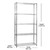 5 Tier Chrome Wire Shelving Unit with Grey Fitted Cover