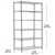 6 Tier Heavy Duty Chrome Wire Shelving Unit - H2400 x D450mm