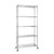 5 Tier Chrome Wire Shelving Unit with Wheels - H1875mm 5 Tier Chrome Wire Shelving Unit with Wheels - H1875mm