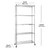 5 Tier Chrome Wire Shelving Unit with Wheels - H1875mm 5 Tier Chrome Wire Shelving Unit with Wheels - H1875mm