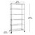 6 Tier Chrome Wire Shelving Unit with Wheels - H1875 x D450mm