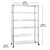 6 Tier Chrome Wire Shelving Unit with Wheels - H1875mm 6 Tier Chrome Wire Shelving Unit with Wheels - H1875mm