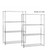 2 x 4 Tier Chrome Wire Shelving Units - H1800 x W1200 x D450mm