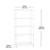 5 Tier Light Duty White Wire Shelving Unit - H1500 x W750 x D350mm