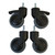 Pack of 4 Heavy Duty Castor Wheels for Chrome Wire Shelving - Dia. 75mm - 225kg Load Capacity