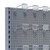 Silver Retail Shelving Modular Gondola Unit - Perforated Back Panels, Single Arms, Tickets Holders