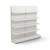 Jura White Retail Wall Shelving - 2 Bays - 2100mm High With 470mm Base Shelf