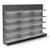 Silver Retail Wall Shelving with LED Lighting - 3 x H1800 x W1000mm Bays - 12 Shelves