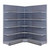 Silver Retail Shelving 90 Deg. Wall Corner Unit - 4 x 370mm Shelves - H1800mm